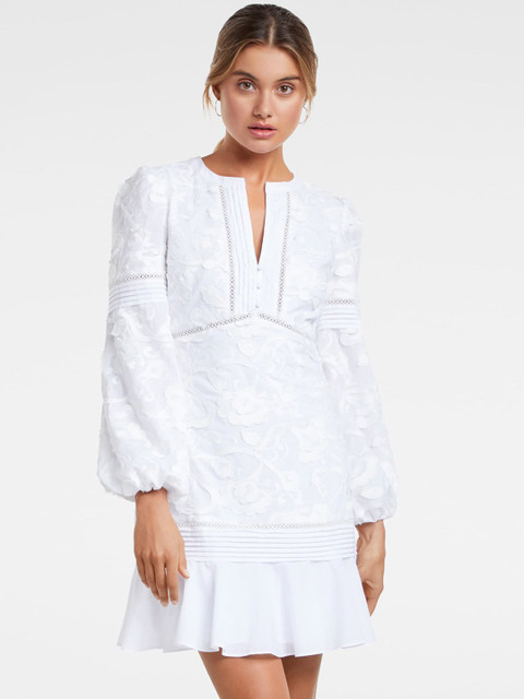 

Forever New Women White Self Design Sheath Dress