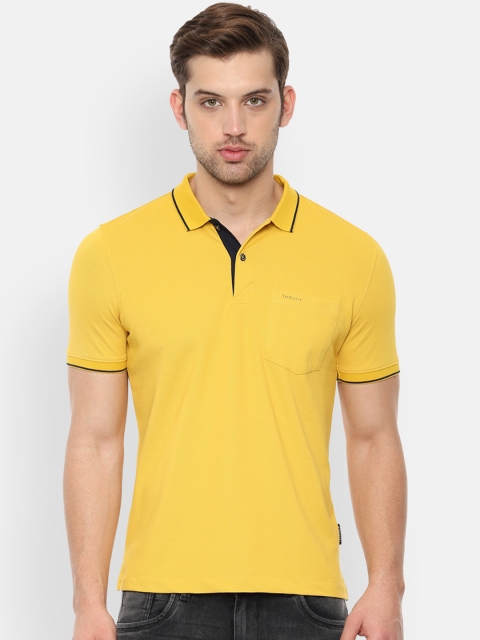 

Van Heusen Men Yellow Solid Polo Collar T-shirt