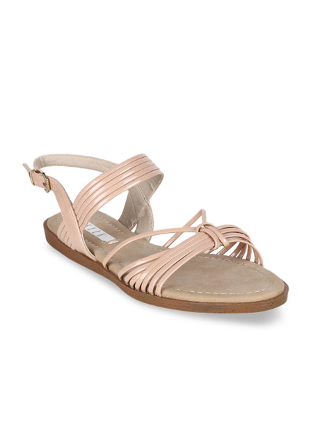 

ELLE Women Pink Solid Open Toe Flats