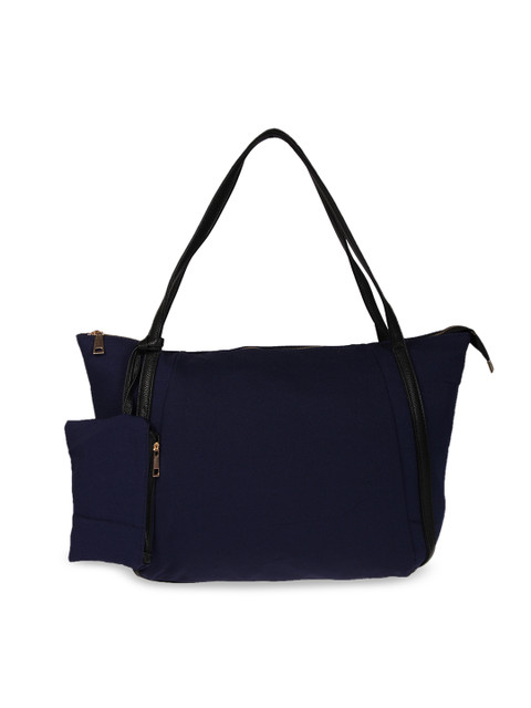 

red pout Navy Blue Solid Shoulder Bag