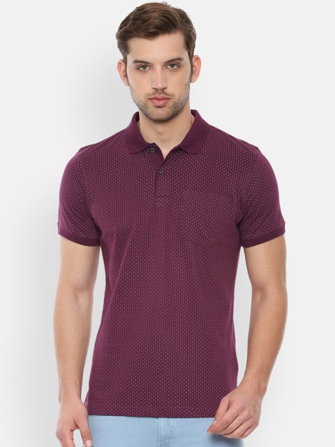 

Van Heusen Men Purple Printed Polo Collar T-shirt