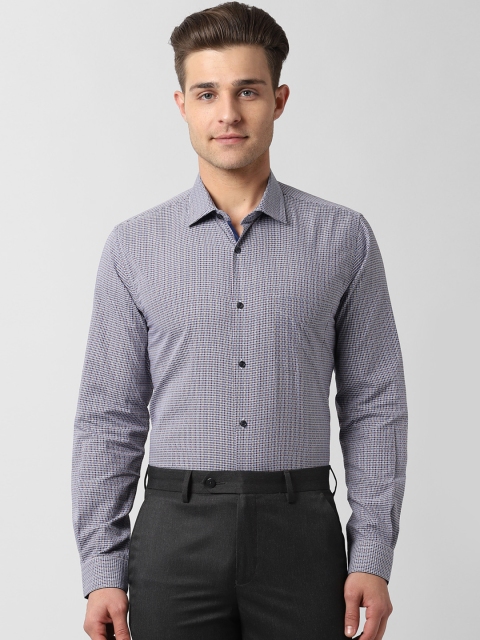 

Peter England Men Blue Slim Fit Printed Formal Shirt