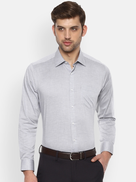 

Van Heusen Men Grey Regular Fit Striped Formal Shirt