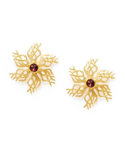 

Foxy Sperks Gold-Plated Floral Studs
