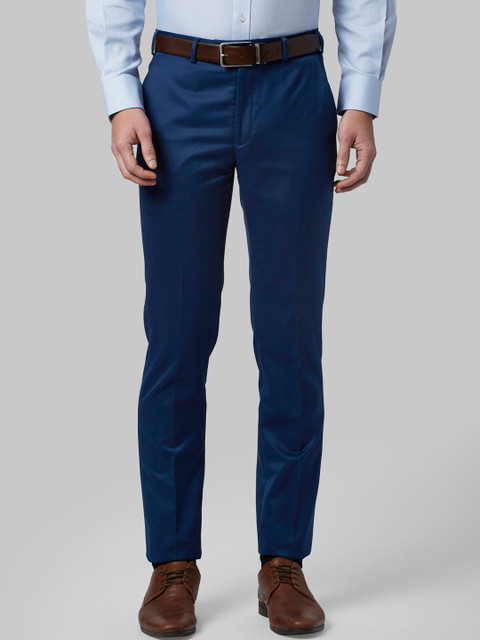 

Park Avenue Men Navy Blue Slim Fit Solid Formal Trousers
