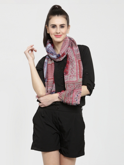 

J Style Women Red Printed Stole