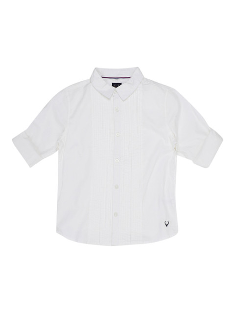 

Allen Solly Junior Boys White Solid Regular Fit Casual Shirt