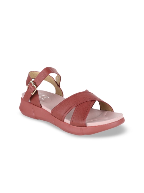 ELLE Women Maroon Solid Heels