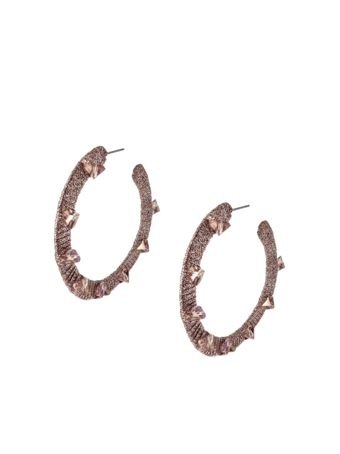 

Foxy Sperks Peach-Coloured Circular Hoop Earrings