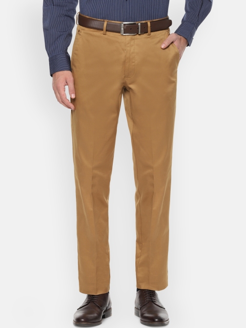

Louis Philippe Men Khaki Regular Fit Solid Regular Trousers