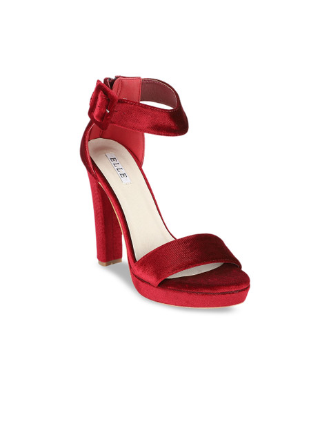 

ELLE Women Maroon Solid Heels