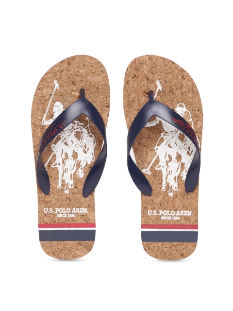 

U.S. Polo Assn. Men Navy Blue Solid Thong Flip-Flops
