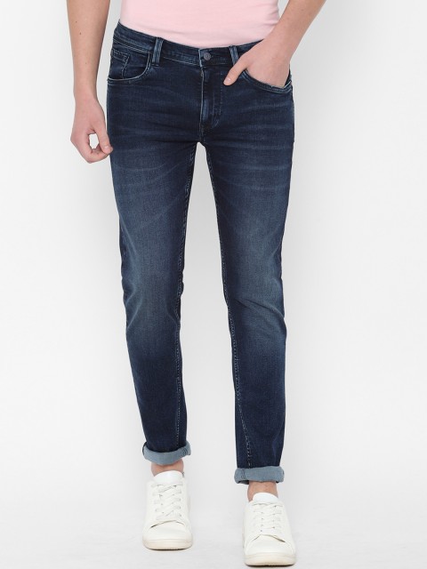 

Allen Solly Sport Men Navy Blue Skinny Fit Mid-Rise Clean Look Stretchable Jeans