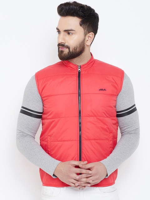 

Adobe Men Red Solid Padded Jacket