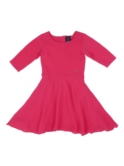 

Allen Solly Junior Girls Pink Solid Fit and Flare Dress