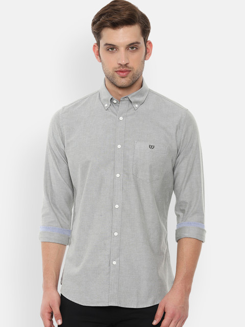 

Van Heusen Sport Men Grey Slim Fit Solid Casual Shirt