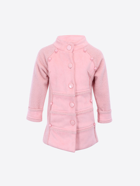 

CUTECUMBER Girls Pink Solid Tailored Jacket