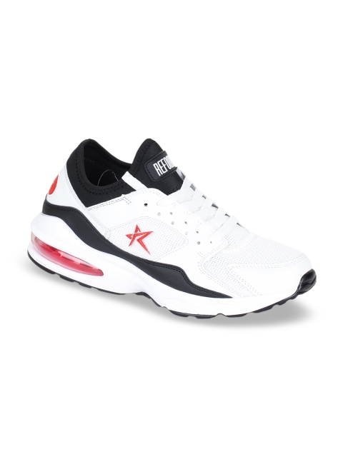 

REFOAM Men White & Black Colourblocked Flyknit Lightweight Sneakers