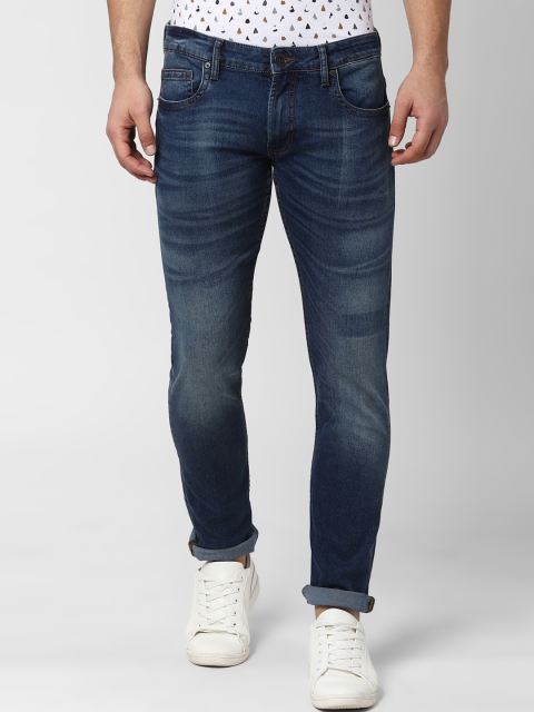 

Peter England Casuals Men Blue Skinny Fit Mid-Rise Clean Look Stretchable Jeans