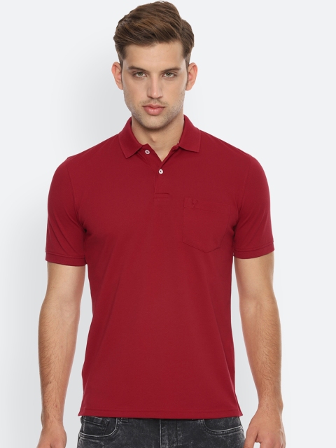 

Allen Solly Men Maroon Solid Polo Collar T-shirt