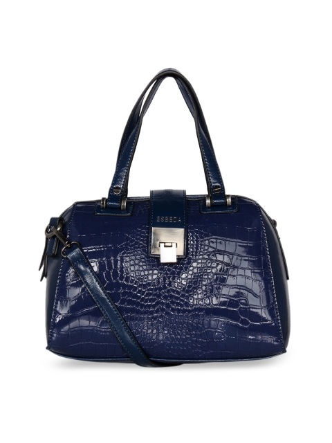 

ESBEDA Navy Blue Crocodile Skin Textured Shoulder Bag