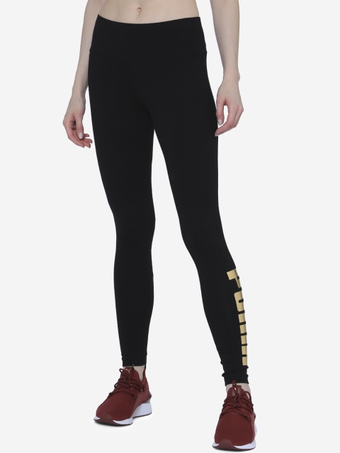 

Puma Women Black Solid Tights