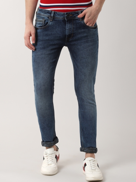 

Peter England Casuals Men Blue Slim Fit Mid-Rise Clean Look Stretchable Jeans