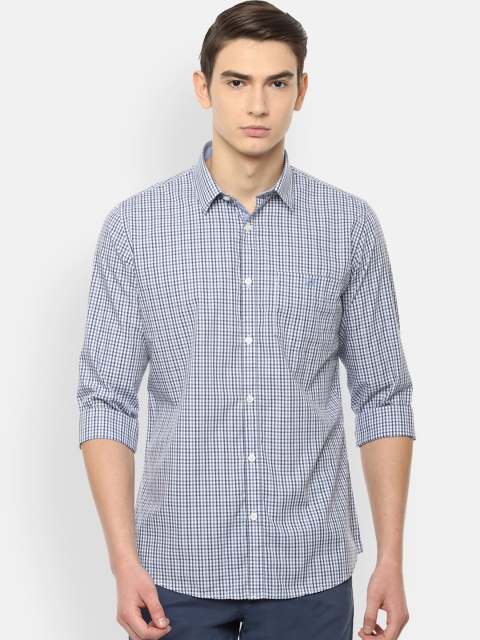 

Van Heusen Sport Men Blue & White Slim Fit Checked Casual Shirt