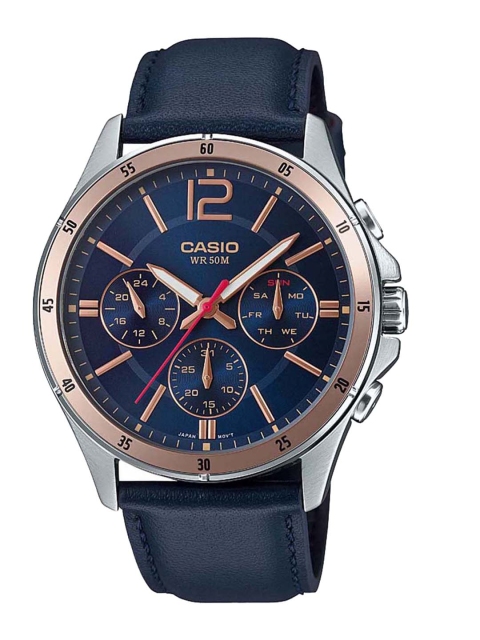 

CASIO Enticer Men Blue Analogue Leather Watch A1747 MTP-1374L-2AVDF