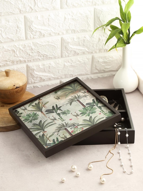 

India Circus by Krsnaa Mehta Green & Grey Herons Garden Small Storage Box