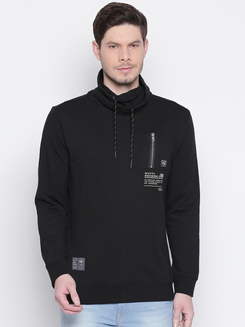 

Mufti Men Black Printed Sweatshirt