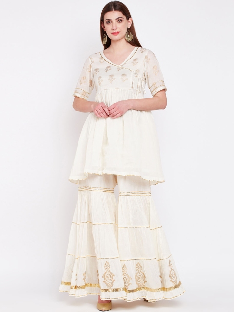 

studio rasa Women Off-White Printed Tunic