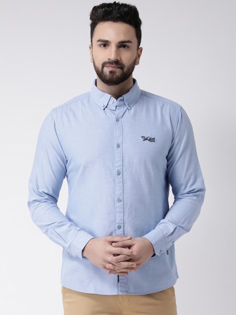 

Club York Men Blue New Slim Fit Solid Casual Shirt
