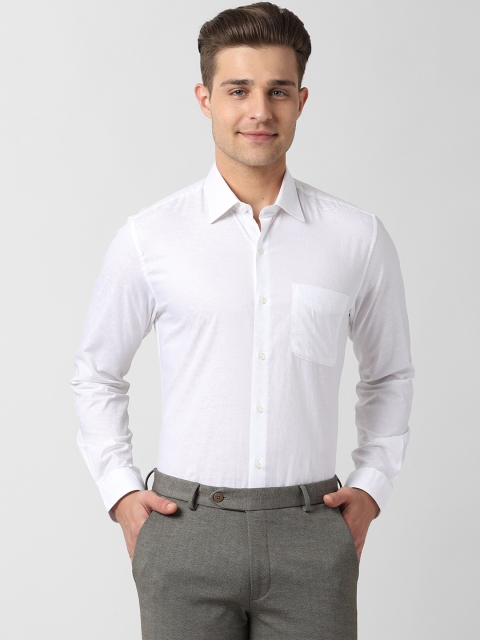 

Peter England Men White Regular Fit Solid Formal Shirt