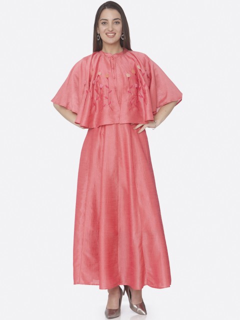 

RAISIN Women Pink Solid Maxi Dress