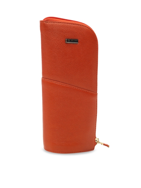 

Da Milano Orange Textured Clutch