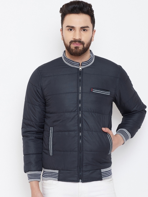 

Adobe Men Navy Blue Solid Puffer Jacket