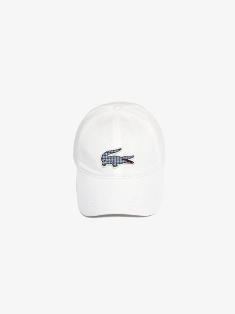 

Lacoste Men White Embroidered Snapback Cap