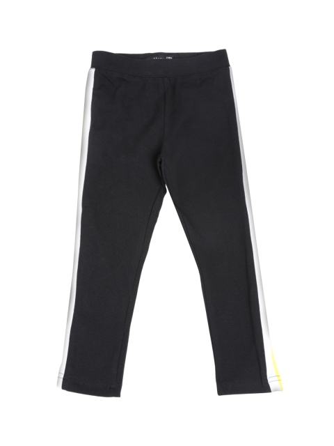 

De Moza Girls Black Solid Ankle-Length Leggings