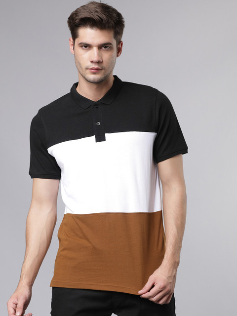 

Ecko Unltd Men White Colourblocked Polo Collar Slim Fit T-shirt