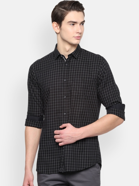 

Van Heusen Sport Men Black Slim Fit Checked Casual Shirt