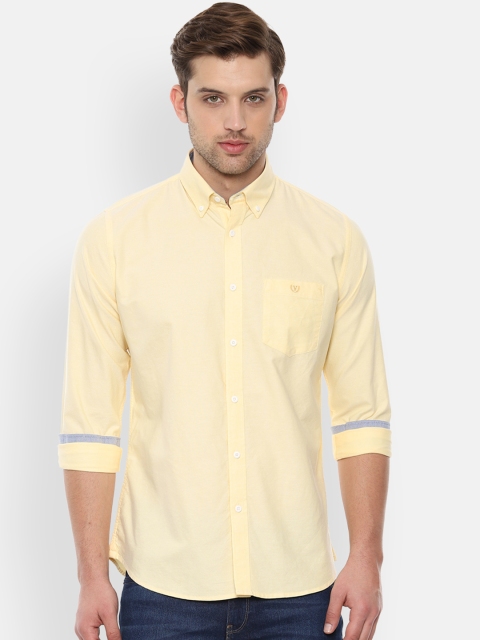 

Van Heusen Sport Men Yellow Slim Fit Solid Casual Shirt