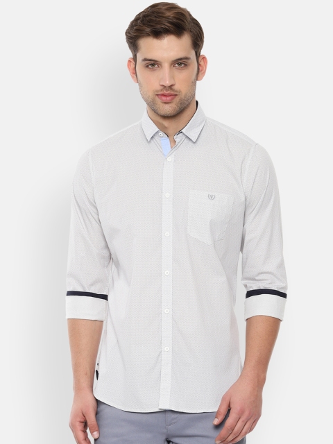 

Van Heusen Sport Men White Slim Fit Printed Casual Shirt