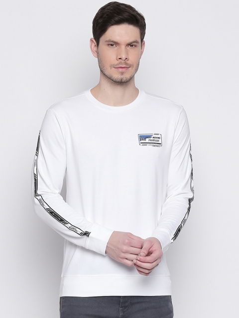 

Mufti Men White Printed Sweatshirt