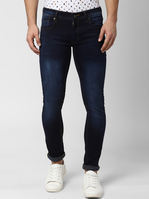 

Peter England Casuals Men Blue Skinny Fit Mid-Rise Clean Look Stretchable Jeans