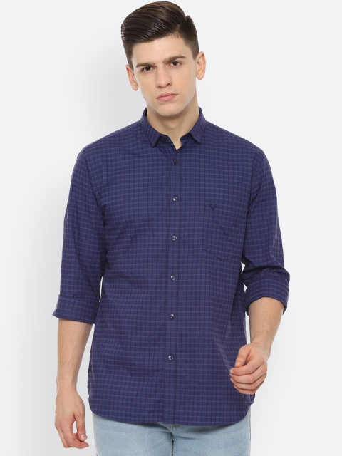 

Allen Solly Men Blue Sport Slim Fit Checked Casual Shirt