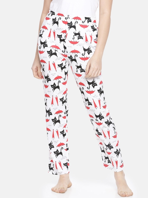 

Dollar Missy Women White & Red Printed Lounge Pants
