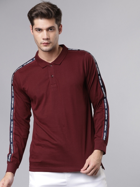 

Ecko Unltd Men Maroon Solid Polo Collar Slim Fit T-shirt