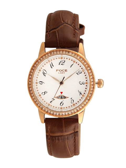 

FOCE Women White & Brown Analogue Watch