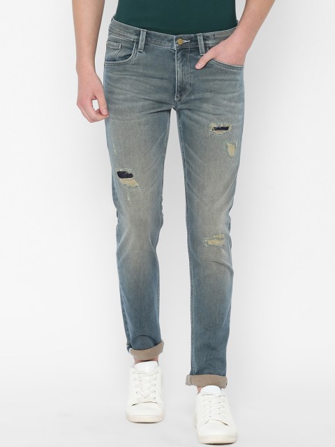 

Allen Solly Sport Men Blue Skinny Fit Mid-Rise Low Distress Stretchable Jeans